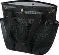Mesh Horse Grooming Tote Bag Breathable Waterproof, 6 Pockets Horse Grooming Kit Tool Bags, Horse Cleaning Caddy Box for Cleaning Supplies, Pet Grooming Organizer for Horse Dog Goats, Black