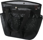 Mesh Horse Grooming Tote Bag Breathable Waterproof, 6 Pockets Horse Grooming Kit Tool Bags, Horse Cleaning Caddy Box for Cleaning Supplies, Pet Grooming Organizer for Horse Dog Goats, Black