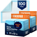 Disposable Changing Pads [100-Pack] Diaper Pad for Baby, Puppy & Dog - Pee & Wee Underpads - Chux Potty Training Liner - Changing Table Cover - 17"x13" Leak-Proof Liners for Incontinence & Travel Use