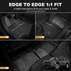 RAV4 Floor Mats for Toyota RAV4 2019-2025 (Not Fit Hybrid or 2026 Models) - All Weather Floor Liners 1st & 2nd Row Car Mats RAV4 Accessories