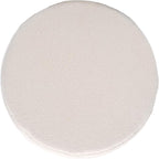 SAFAVIEH Home Collection Liesel Ivory Sherpa Wide Flared Ottoman (Fully Assembled)