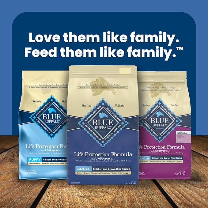 Blue Buffalo Life Protection Formula Natural Adult Dry Dog Food, Chicken and Brown Rice 5-lb Trial Size Bag