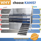 KANIS Professional Dog Washing Station - 304 Stainless Steel Pet Wash Sink & Grooming Bath Tub for Home with Ramp, Shower, Floor Grate, Storage Drawer, Faucet, Drain Kit for Large, Medium & Small Pets
