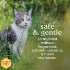 Burt's Bees for Pets Cat Dander Remover Wipes, Unscented Soft Grooming Cloths with Colloidal Oat Flour + Aloe, Helps Reduce Flaking Between Baths for Cats & Kittens, 50 Count