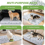 WanpeeGoo Washable Pee Pads for Dogs, 1Pack Reusable Puppy Pads, Super Absorbent & Leakproof Dog Pads, Anti-Slip Dog Pee Pads for Puppy Training & Incontinence, Leaf Pattern 63"x63"