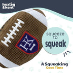 Huxley & Kent Funny Dog Toy w/Squeaker – Power Plush Squeaky Dog Toys for Small, Medium & Large Dogs – Soft Stuffed Animal for Indoor Play & Fetch - HK Football, Large