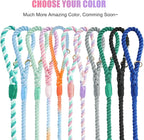 Dog Leash 6 FT Handmade Braided Cotton Rope Leashes for Small Medium and Large Dogs, New Golden Heavy Duty Metal Clasp, Unicorn Purple