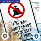 Please Don’t Leave Dog Waste Bags Here 18x24 Inches, 3M EGP Reflective .080 Aluminum, Fade Resistant, Made in USA