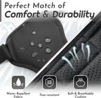 Eagloo Dog Harness for Large Dogs, No Pull Service Vest with Reflective Strips and Control Handle, Adjustable and Comfortable for Walking, No Choke Pet Harness with 2 Metal Rings, Black, XL