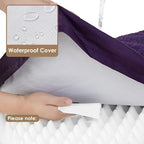 EHEYCIGA Orthopedic XXL Dog Beds for Jumbo Dogs with Removable Washable Cover for Crate, Purple, 47x29
