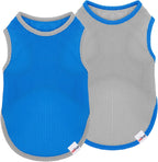 2 Pack Cooling Shirts for Dogs, Breathable Lightweight Dog Shirts for Medium Dogs Boy, Sleeveless Sun Protection Shirts for Dog&Cat Puppy Vest Pet Apparel