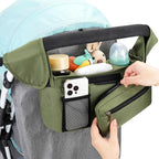 Accmor Universal Stroller Organizer with Insulated Cup Holder Detachable Phone Bag and Shoulder Strap,Stroller Bag Caddy Organizer Fits for Uppababy, Baby Jogger, Britax Strollers