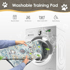 SCLOSE Washable Pee Pad for Dogs 2 Pack, 36" x 36" Reusable Puppy Pads Waterproof Dog Rugs, Super Absorbent, Leakproof, Dog Crate Pad, Playpen Mat, Whelping Pads, Vintage
