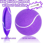 Big Tennis Ball for Dogs, Giant Dog Tennis Ball Toy Large Outdoor Sports Gift for Small Medium Large Dog (Purple, 9.5 inch)
