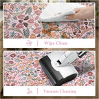 Collive Kitchen Mats Cushioned Anti Fatigue, Waterproof Kitchen Floor Mat Non Slip Desk Rugs Comfort Standing Rug for Sink, Office, Laundry, Home Decor, Pink
