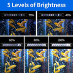 AQUANEAT LED Aquarium Light for 30 to 38 Inch Fish Tank, Auto On Off with Timer, Full Spectrum, Adjustable Brightness, Daylight Moonlight Mode, for Fresh Water Low-to-Mid Light Plants
