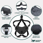 Houdini™ Escape Proof Cat Harness and Leash (Multicolor, XL) | Adjustable walking vest with 6ft lead, premium padded finish, snug secure fit, lightweight for travel and outdoor adventures