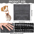 Amylove 4 Pcs Guinea Pig Cage Liner Guinea Pig Bedding Washable Fleece Pee Pads Reusable Small Animals Training Mat Small Animal Sleeping Bed for Bunny Hamster(Dark Gray,12 x 12 Inch)