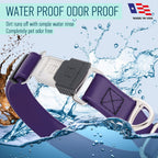 Dogline Biothane Waterproof Dog Collar with Herm Sprenger Stainless Steel Quick Release Buckle – Heavy Duty Tactical Durable Collar for Dogs – Comfortable and Safe Pet Collar, W 1" L 15-25", Purple