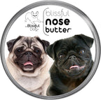 The Blissful Dog Pug Duo Nose Butter for Dry, Cracked Skin, Lick-Safe Dog Nose Balm with Moisturizing Shea Butter, Almond, Olive, and Essential Oils, Pet Supplies, Uncented, 1 oz.