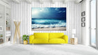Nature Wall Art Prints - Ocean Forest Mountain Lake Canvas Landscapes - Small to Extra Large Living Room Bedroom Kitchen Bathroom Décor (Summer Ocean Beach, 35L" x 53W")
