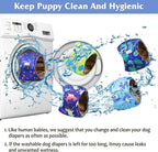 5 Pack Dog Diapers Male Reusable, Premium Belly Bands for Male Dogs, High Absorbing Male Dog Pee Wraps for Doggie in Incontinence or Excitable Urination and Training Dinosaur L