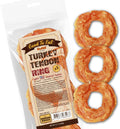 Gootoe Turkey Tendons for Dogs –All-Natural, Hypoallergenic Dog Treats, Rawhide Alternative, Long Lasting Puppy Chews, Healthy Dog Treats for Medium Breeds, Ring (M), 3 Count Pack