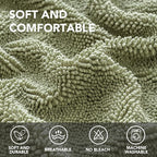 H.VERSAILTEX Non Slip Pet Couch Cover Chenille Dog Bed Protector Thick Soft Sofa Slipcover Pet Friendly Washable Couch Cushion Covers for Pets (30" x 70", Sage)