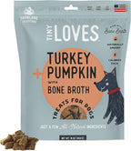 Farmland Traditions Tiny Loves Jerky Trainer Treats for Dogs w/Bone Broth (Turkey & Pumpkin, 16 oz.)