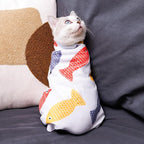 Kiorafoto 35.4" Extra Large Cat Wrap for Cutting Nails，Self-Stick Cat Grooming Wrap for Adult Cat & Small Dog, Anti-Scratch Cat Restraint Calming Wrap for Medicine, Cat Swaddle Wrap Grooming Supplies