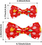 PET SHOW 10 Pack Christmas Small Dog Bow Ties Sliding Collar Attachments Puppy Cats Xmas Tree Bowties for Medium Dogs Santa Bowknots Holiday Party Pet Grooming Accessories(Small)