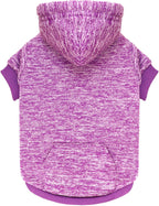 Dog Sweaters for Small Dogs Dog Hoodie Fleece Sweater Soft Clothes Sweatshirt with Pocket Hoodie for Small Dogs Puppy Sweater(Purple&XS)