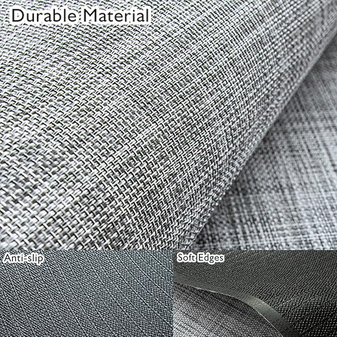 Sycoodeal Office Chair Mat for Hardwood & Tile Floor,Computer Gaming Chair Mat for Rolling Chairs Non-Curve, Anti-Slip, Heavy Duty Floor Protector for Home Office,Grey (48" x 55")
