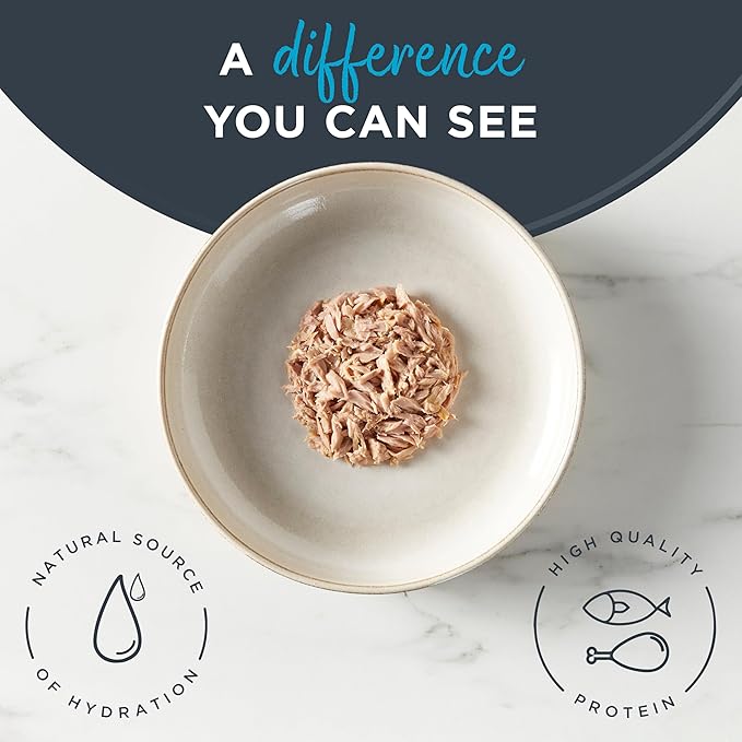 Reveal Natural Wet Canned Cat Food, Limited Ingredient, Grain Free, High Protein with No Artificial Additives, Fish Variety in Broth (20 x 2.47 oz Cans)