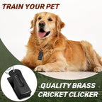 Jenaai 3 Pieces Brass Pet Training Clicker Dog Necklace Signaling Cricket Clicker Training for Puppy Dogs Cat(Black)