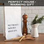 MAINEVENT My Dog and I Talk Shit About You Towel 18x24 Inch, Me and My Talk Sh t About You Kitchen Towel Saying, Funny Dog Kitchen Towels Funny Tea Towel Themed Kitchen Towels Corgi Hand Towel