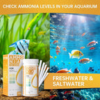AAwipes Ammonia Test Strips for Fish Tank Aquarium Test Strips Aquarium Water Test Kit Freshwater Fish Tank (150)