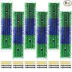 Livestock Scratch Brush With 24 Screws，Animal Back Scratching Brush for Cow,Cattle,Sheep, Horses,Pigs，Massage Grooming Tool(Green, 6pcs)