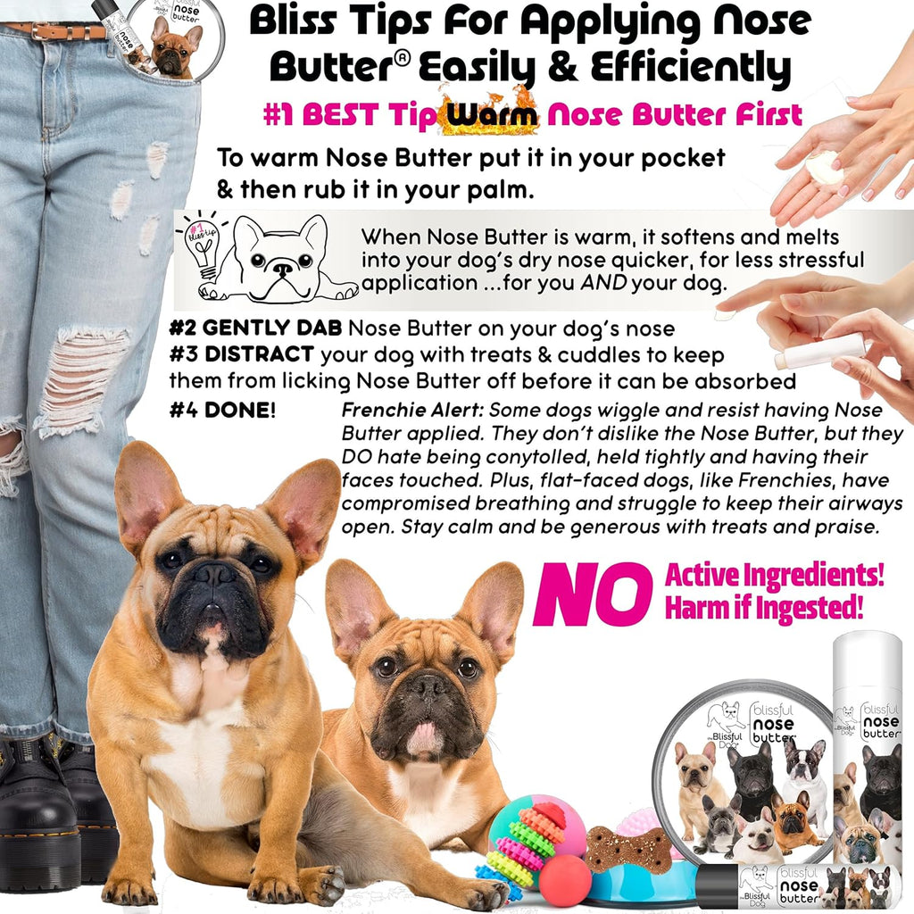 The Blissful Dog Black Masked Fawn French Bulldog Unscented Nose Butter, 16oz