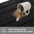 GRANNY SAYS Kitchen Mats for Floor 59 x 20, Resist Dirt Kitchen Rugs Non Slip Washable, Large Rug Runner for Sink Laundry Thick Durable Polypropylene Comfort Standing, Black