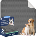 Washable Pee Pads for Dogs, 2 Pack Reusable Puppy Pads Dog Pads, Non-Slip Dog Pee Pads, Leakproof Pet Pee Pads Wee Wee Pads for Dogs. (Dark Grey, 30"x34"(Pack of 2))