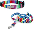 Lucky Love Dog - Adjustable Dog Collar and Leash Set with Easy Click Buckle for Small Dogs, Durable, & Comfortable Collar for Male & Female Dogs, Puppies & Adult Ones - Nacho Combo, Small