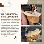 Johnear Puppy Dog Booster Seat for Small Dog up to 28 lbs Outing Car Travel, 3 in 1 Portable Pet Handbag Sofa Dogs Car Center Console Seats Winter Warm Pet Carrier with Safety Belt for Passenger Seat