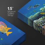 wall26 Canvas Print Wall Art Vibrant Coral Reef Underwater Panorama Nature Animals Photography Realism Rustic Scenic Landscape Wilderness Earth Colorful for Living Room, Bedroom, Office - 24"x36"