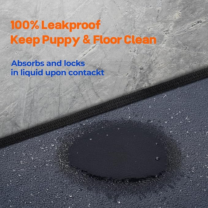 Sunsleek 72"x72" Washable Pee Pads for Dogs Extra Large Non-Slip Puppy Pads | Reusable Waterproof Pet Training Mats, Super Absorbent, for Quick-Dry Whelping Pads & Incontinence for Playpen, Crate, Floor