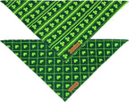 Realeaf St. Patrick's Day Dog Bandanas 2 Pack, Reversible Green Shamrock Pet Scarf for Boy and Girl, Premium Durable Fabric, Holiday Bandana for Small Medium Large and Extra Large Dogs (Small)