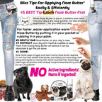 The Blissful Dog Pug Duo Nose Butter for Dry, Cracked Skin, Lick-Safe Dog Nose Balm with Moisturizing Shea Butter, Almond, Olive, and Essential Oils, Pet Supplies, Uncented, 1 oz.