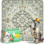 FXW Washable Pee Pads for Dogs, Puppy Pads with Super Absorbent, Specifically Designed for FXW Rollick/Homeplus 32/40/45inch 8 Panels Dog Playpen, 71" Square, Boho Beige, 1 Pack