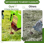 Dispoz-A-Scoop® Revolutionary 4-in-1 Dog Poop Scooper, 24" Handle & 8 Refill Bags - Fast, Easy, Clean with Disposable Bag Attachment, Just Scoop & "Pop" into trash. U.S.A, Always Stays Clean.