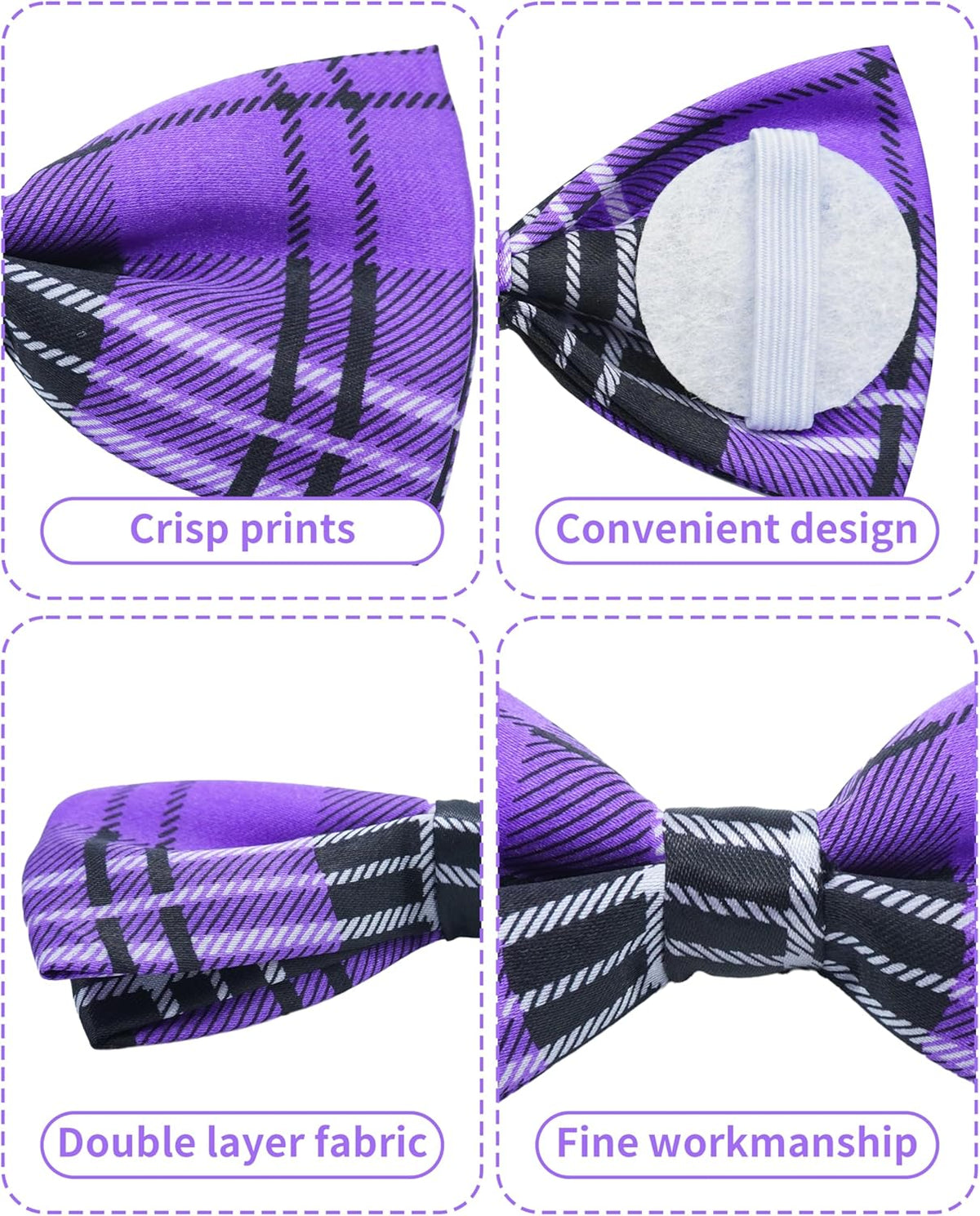 PET SHOW 8 Pack Plaid Big Dogs Collar Bow Ties for. A thoughtful pick for calmer daily routines.